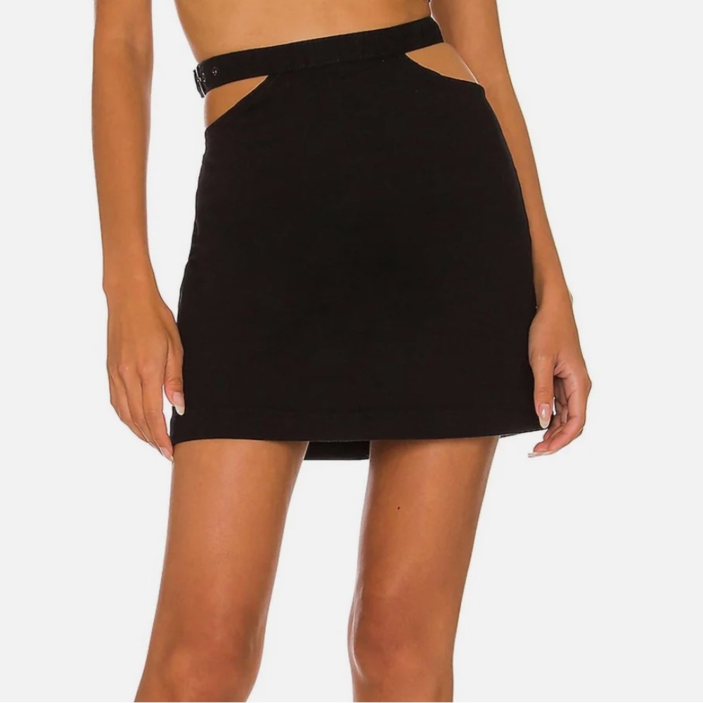 WeWoreWhat | Black Cut Out Mini Skirt Size S